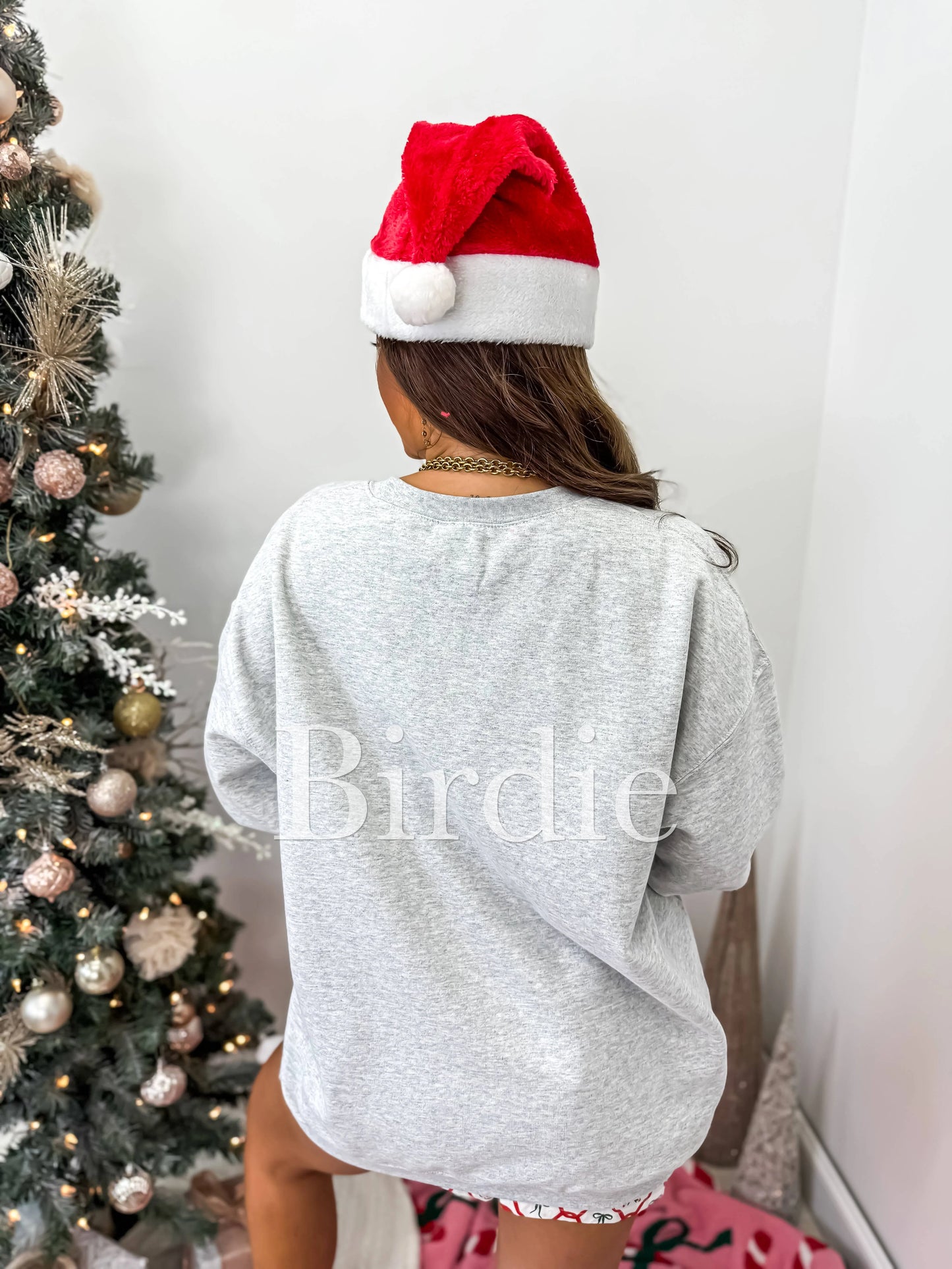 Santa’s Favorite Graphic Split Neck Crewneck