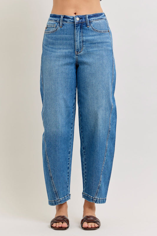 Judy Blue HW Barrel Rigid Magic Jeans
