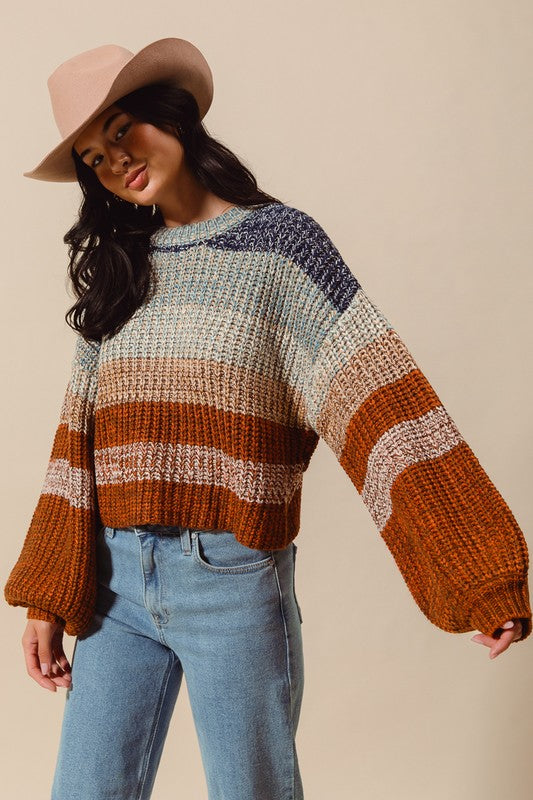 Navy & Rust Sweater