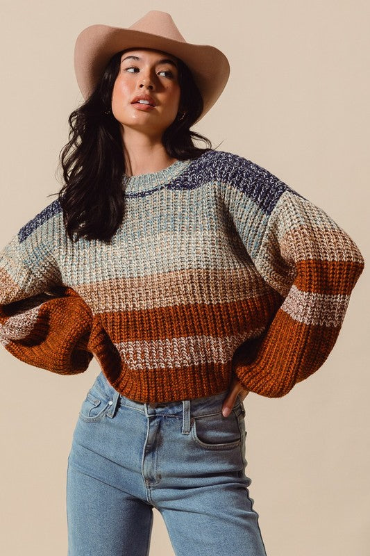 Navy & Rust Sweater