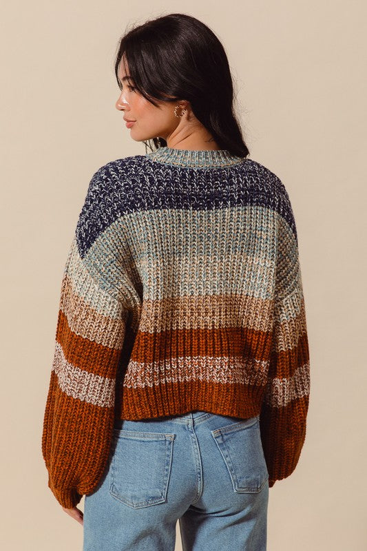 Navy & Rust Sweater