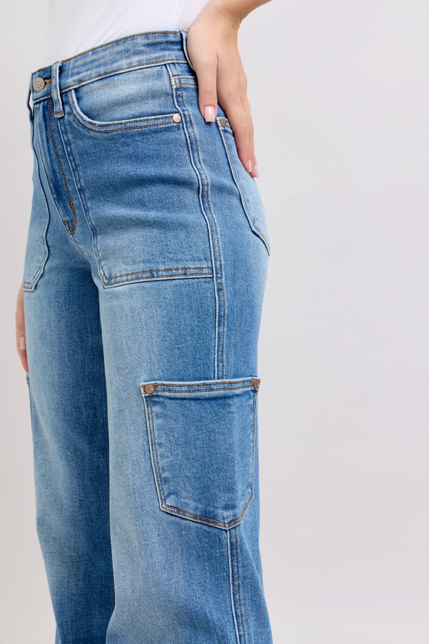 Judy Blue 90’s Straight Cargo Style Jeans