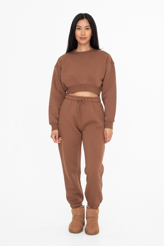 Cocoa Cropped Sweatshirt