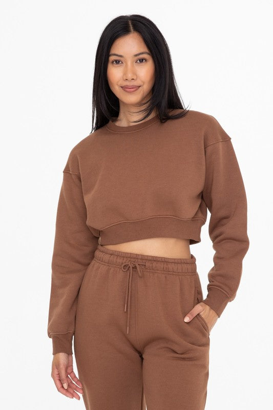 Cocoa Cropped Sweatshirt