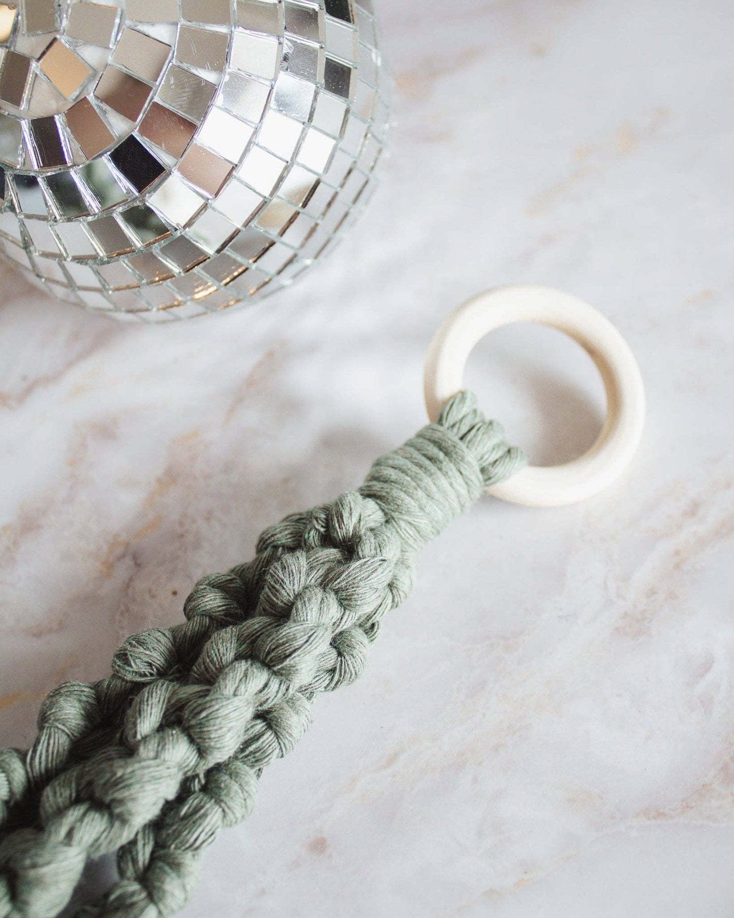 Disco Ball Macrame Hangers