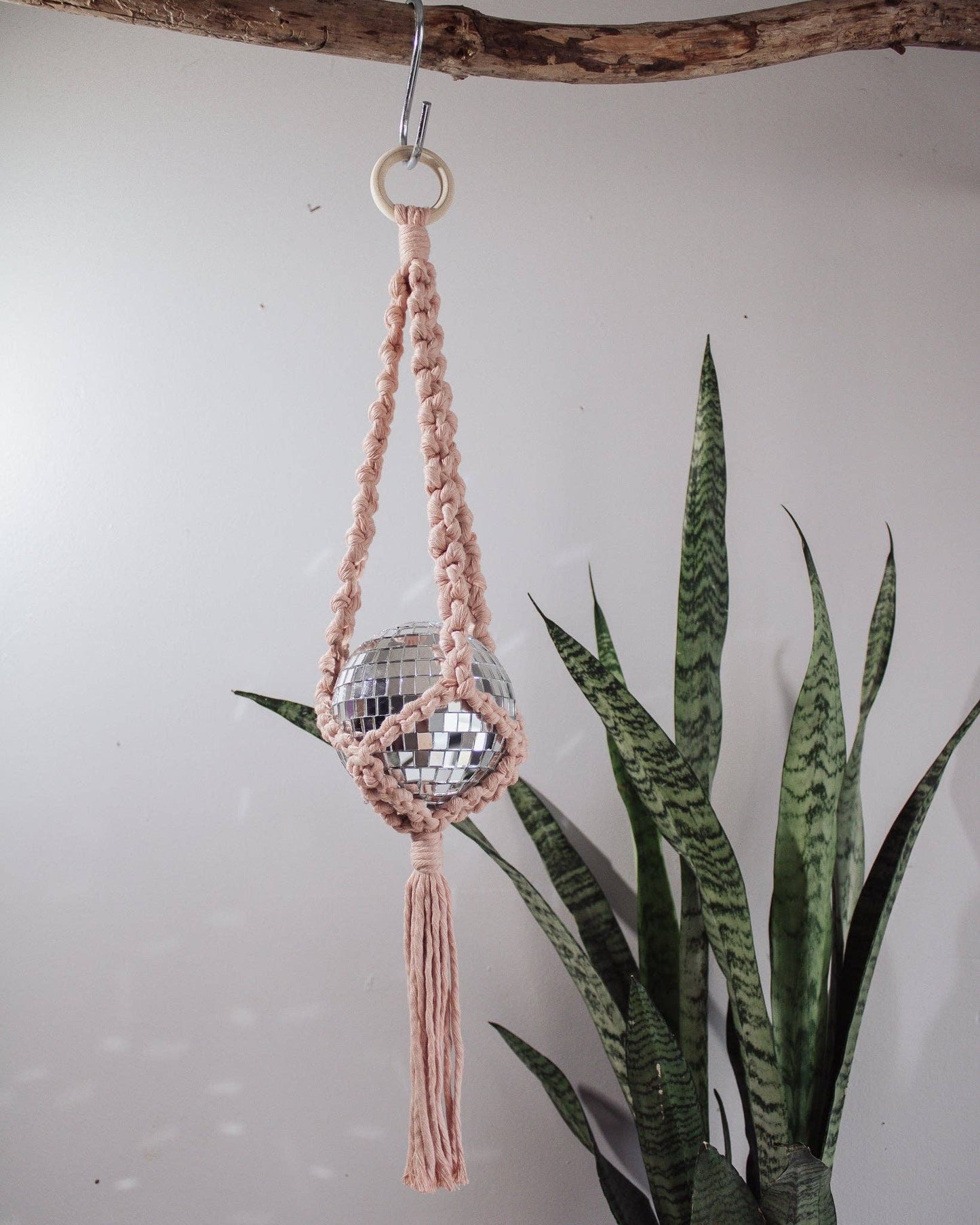 Disco Ball Macrame Hangers