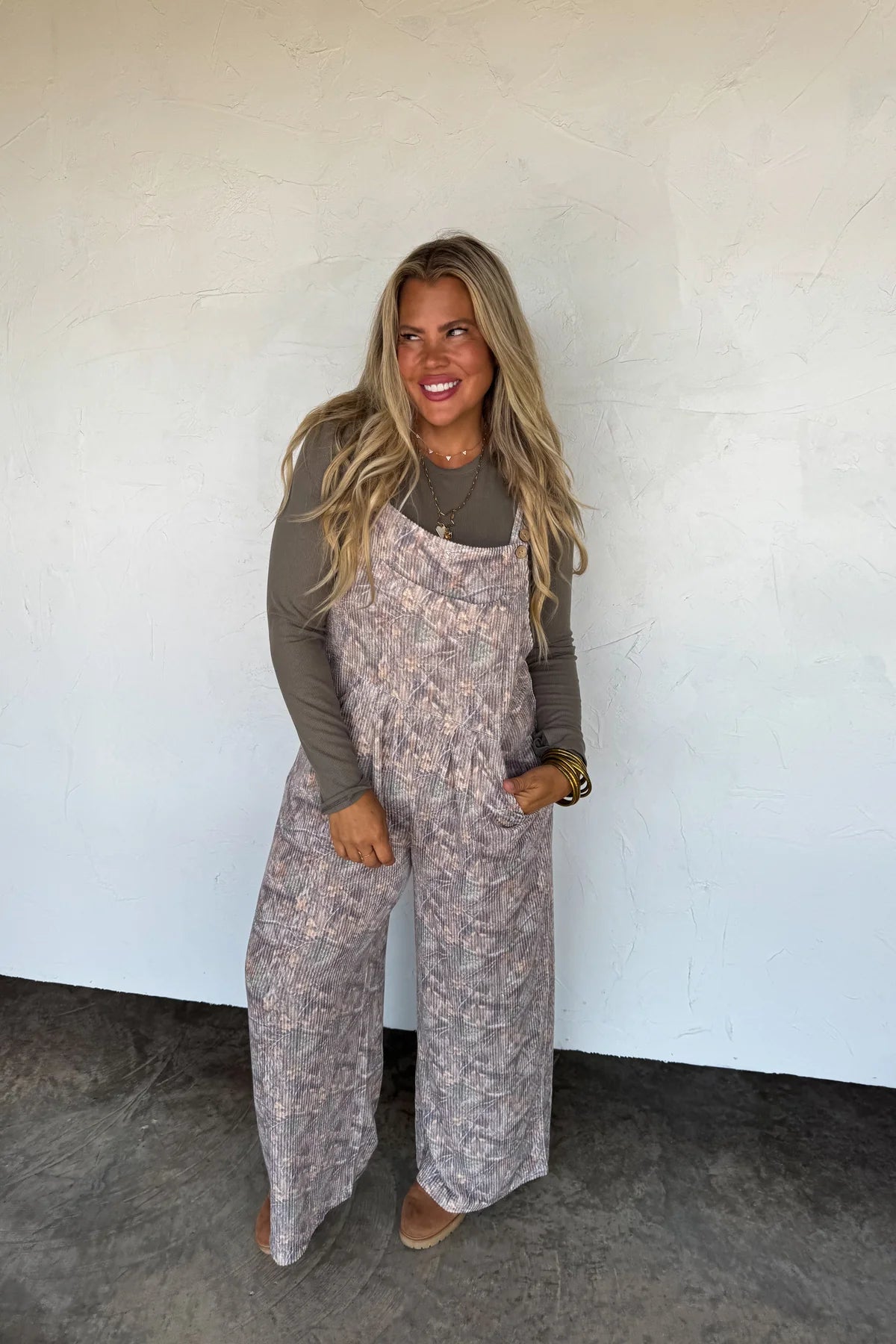 Camo Ribbed Jumpsuit