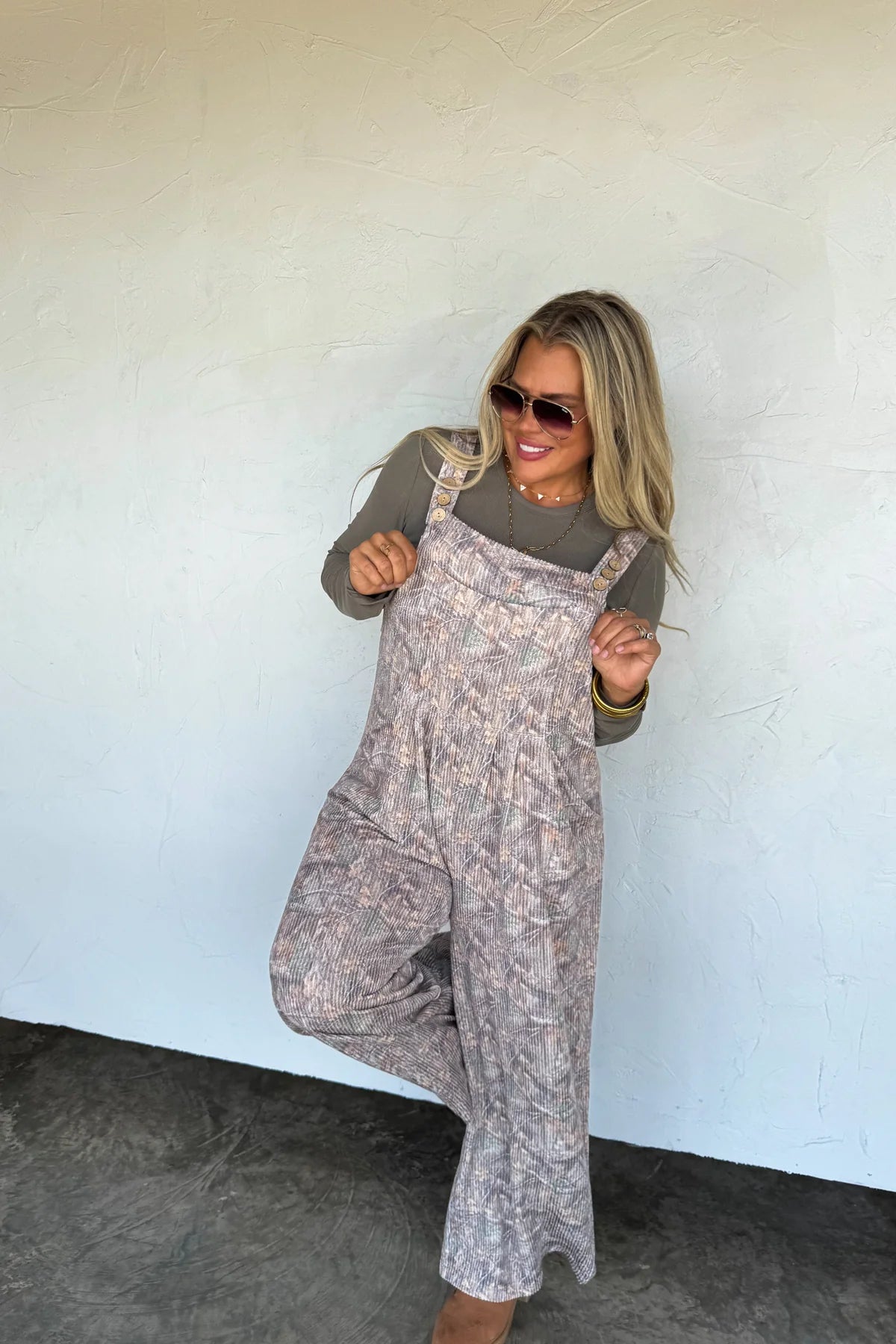 Camo Ribbed Jumpsuit