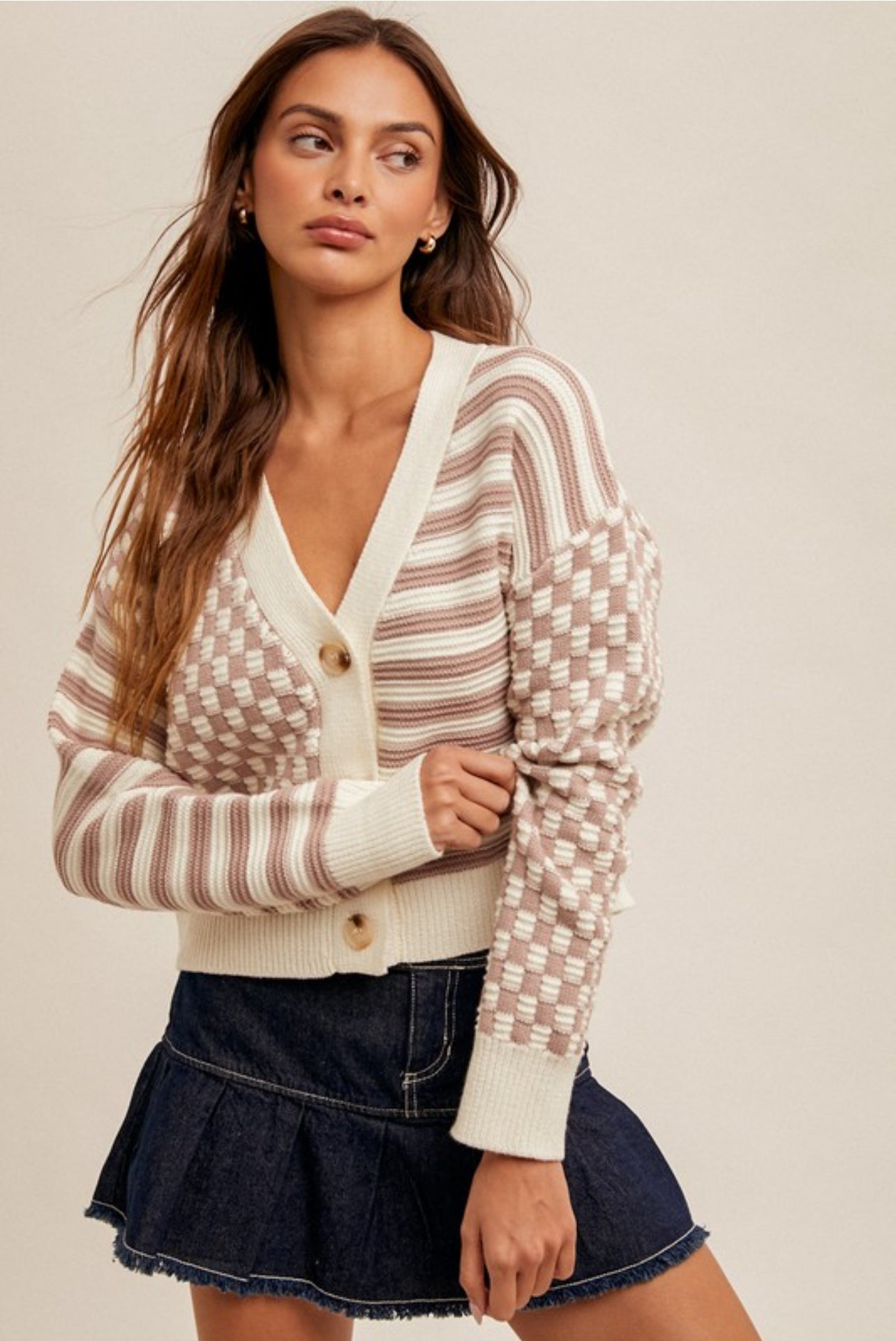 Stripe & Checker Sweater