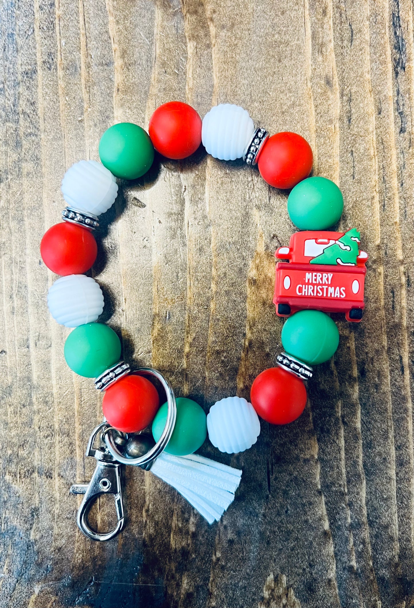 Christmas Red Truck Keychain