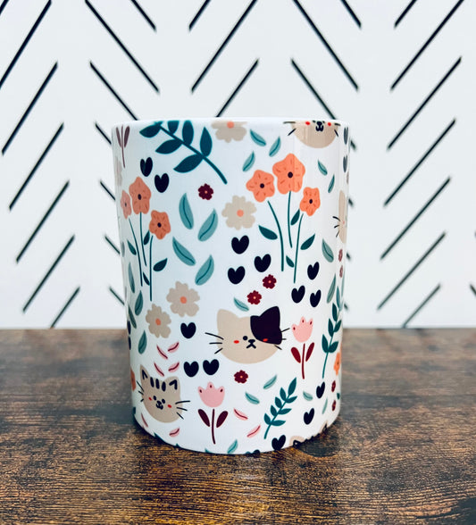 Floral Cat Mug