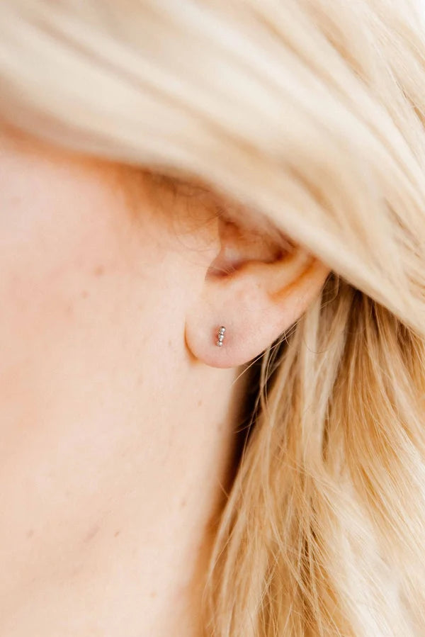 Micro Tally Screwback Stud Earrings