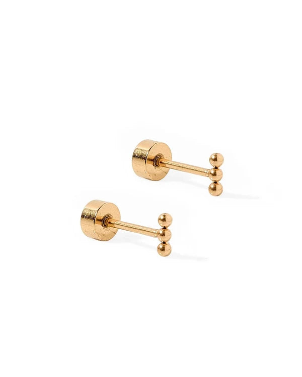 Micro Tally Screwback Stud Earrings