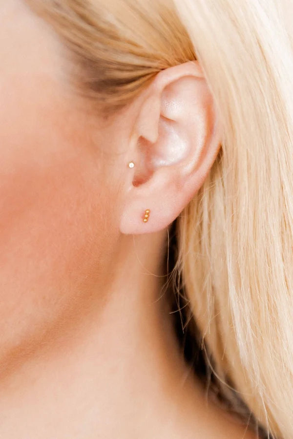 Micro Tally Screwback Stud Earrings