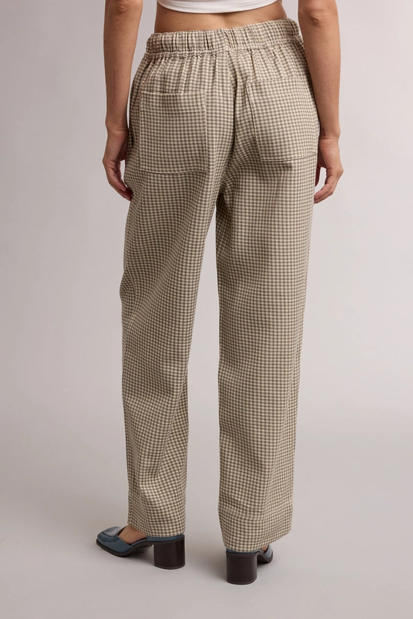 Charcoal & Cream Plaid Pants