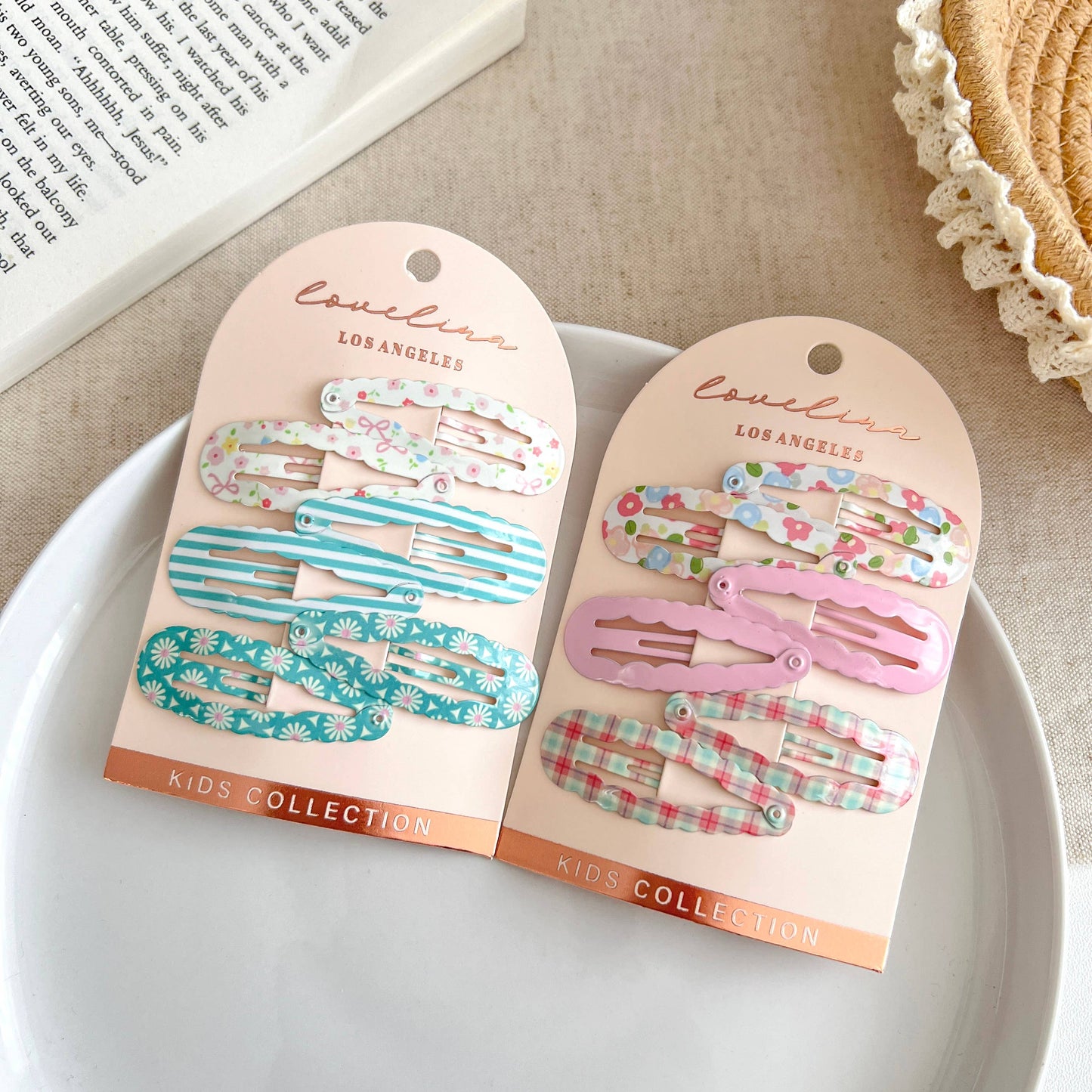Kids Pastel Snap Hair Clips Set