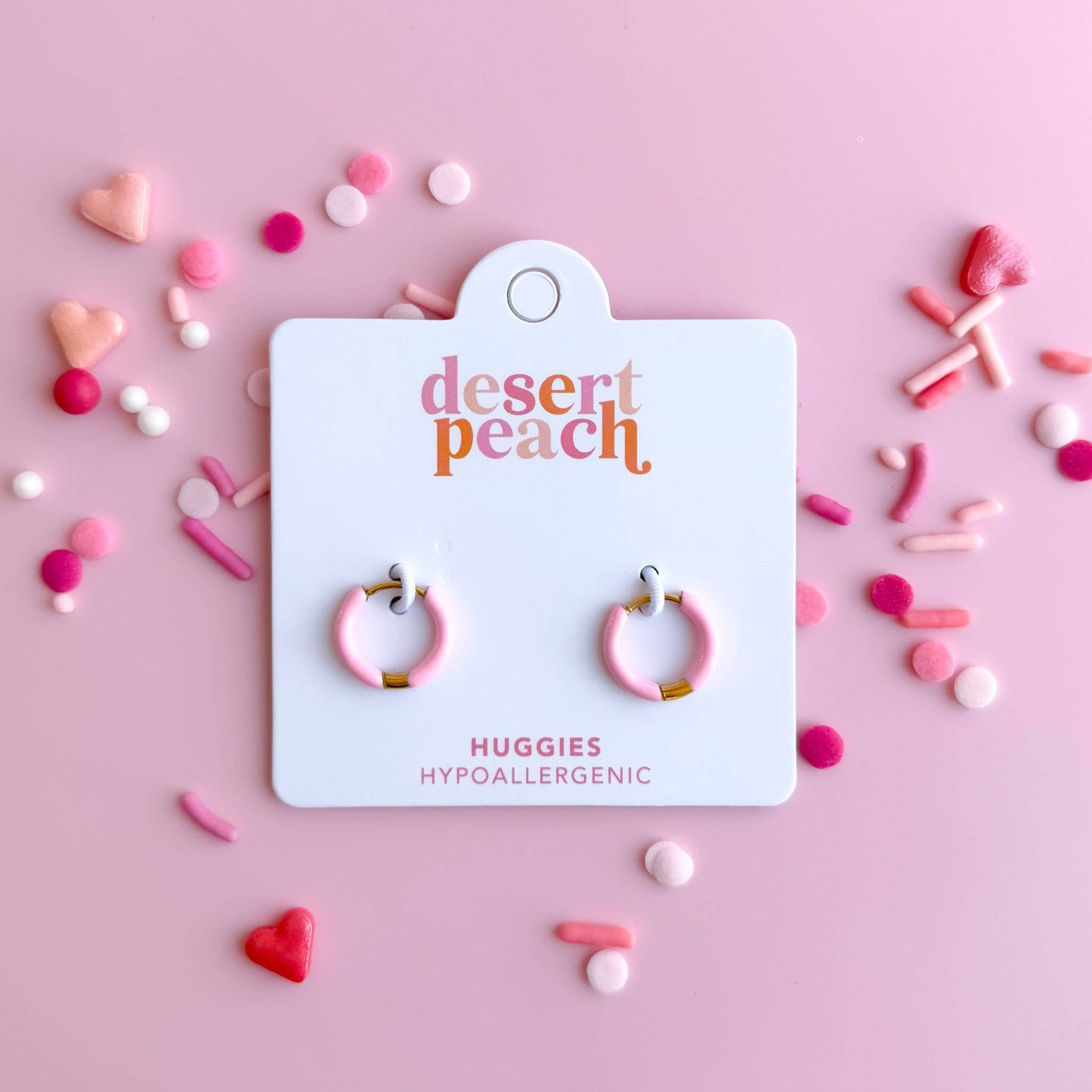 Pink Huggie Hoops: 10MM