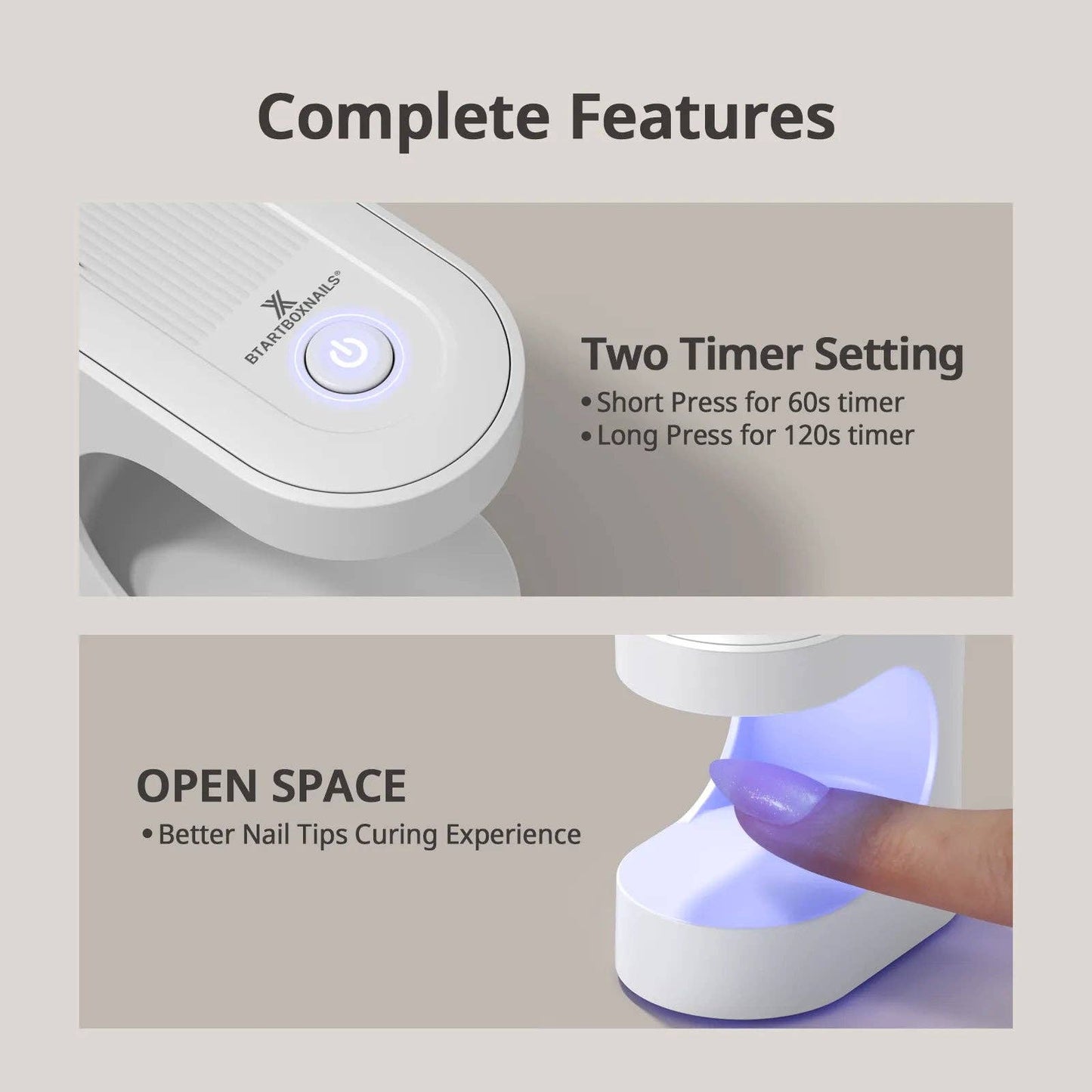 Handy Mini Nail Lamp - Fast Cure UV LED Nail Lamp for Nails