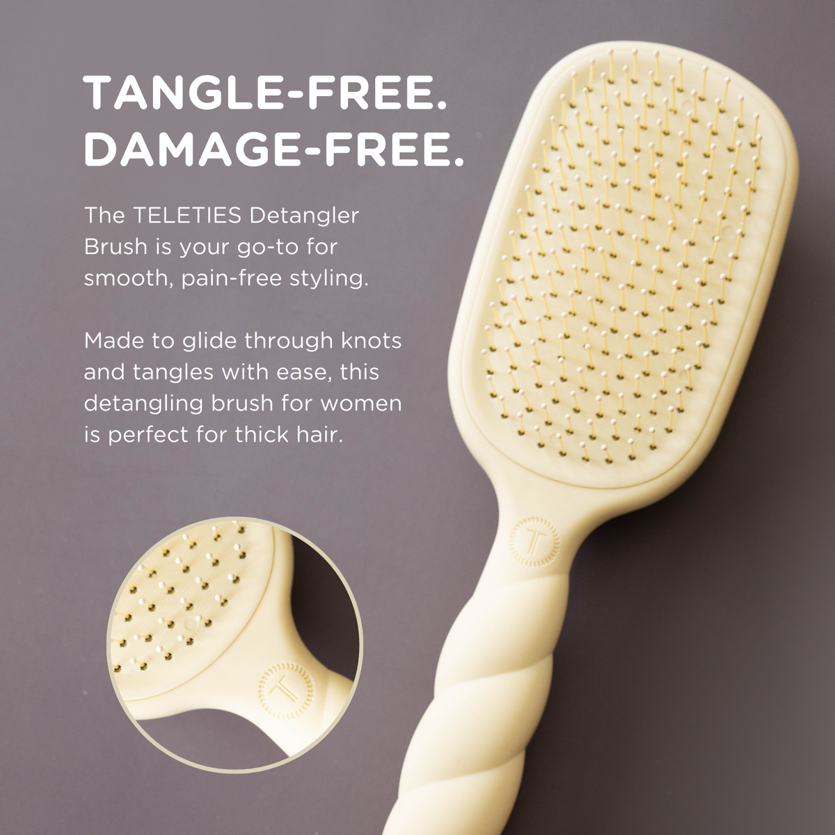 Detangler Brush |Tan| Thick