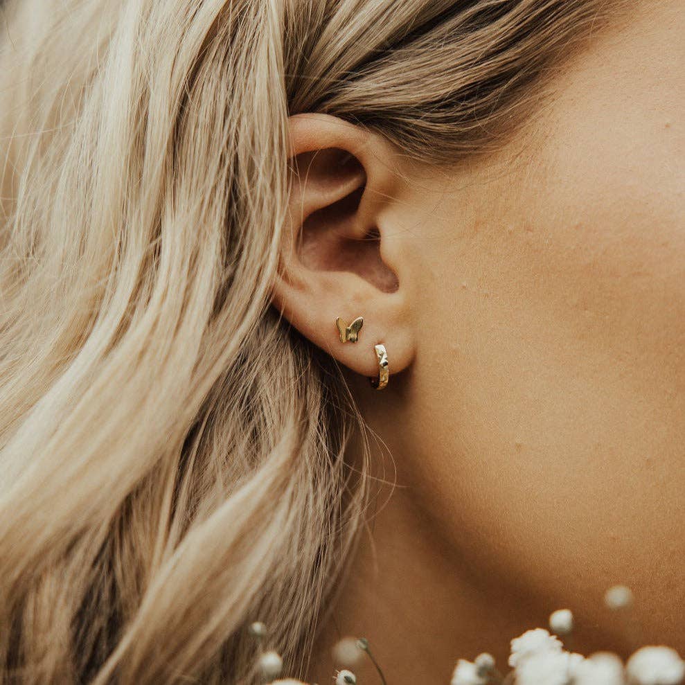 Sydney Hammered Hoops: Gold