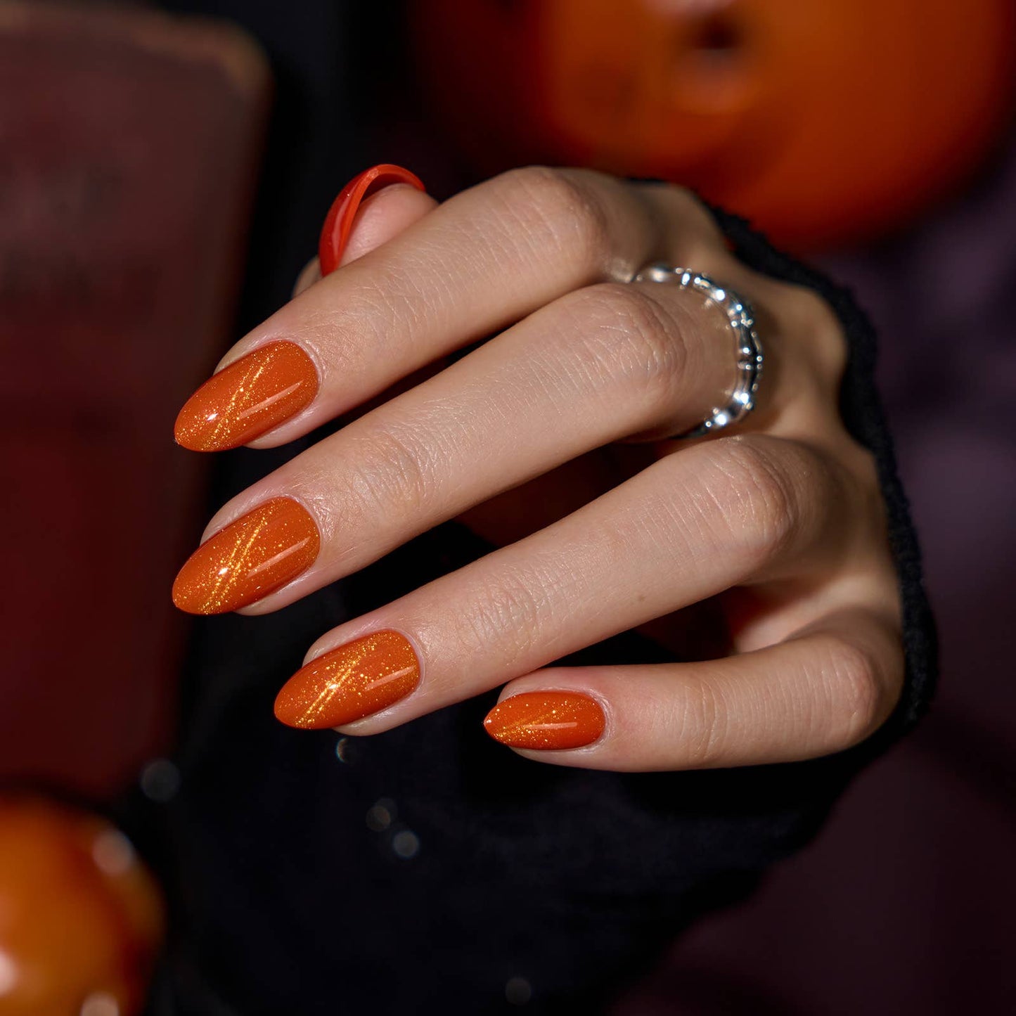 Gothic 3D Cat Eye Nails: Hellfire
