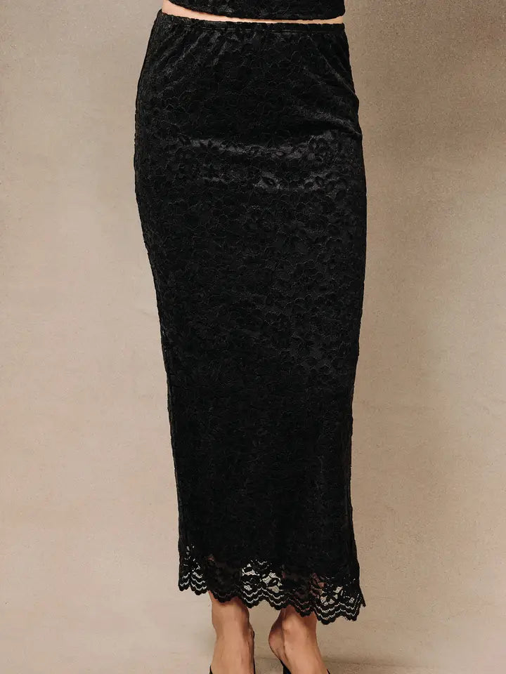 The Camille Lace Midi Skirt