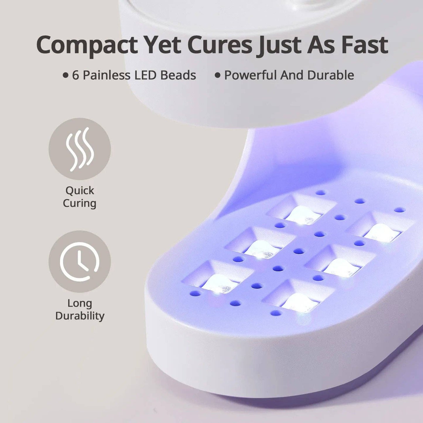 Handy Mini Nail Lamp - Fast Cure UV LED Nail Lamp for Nails