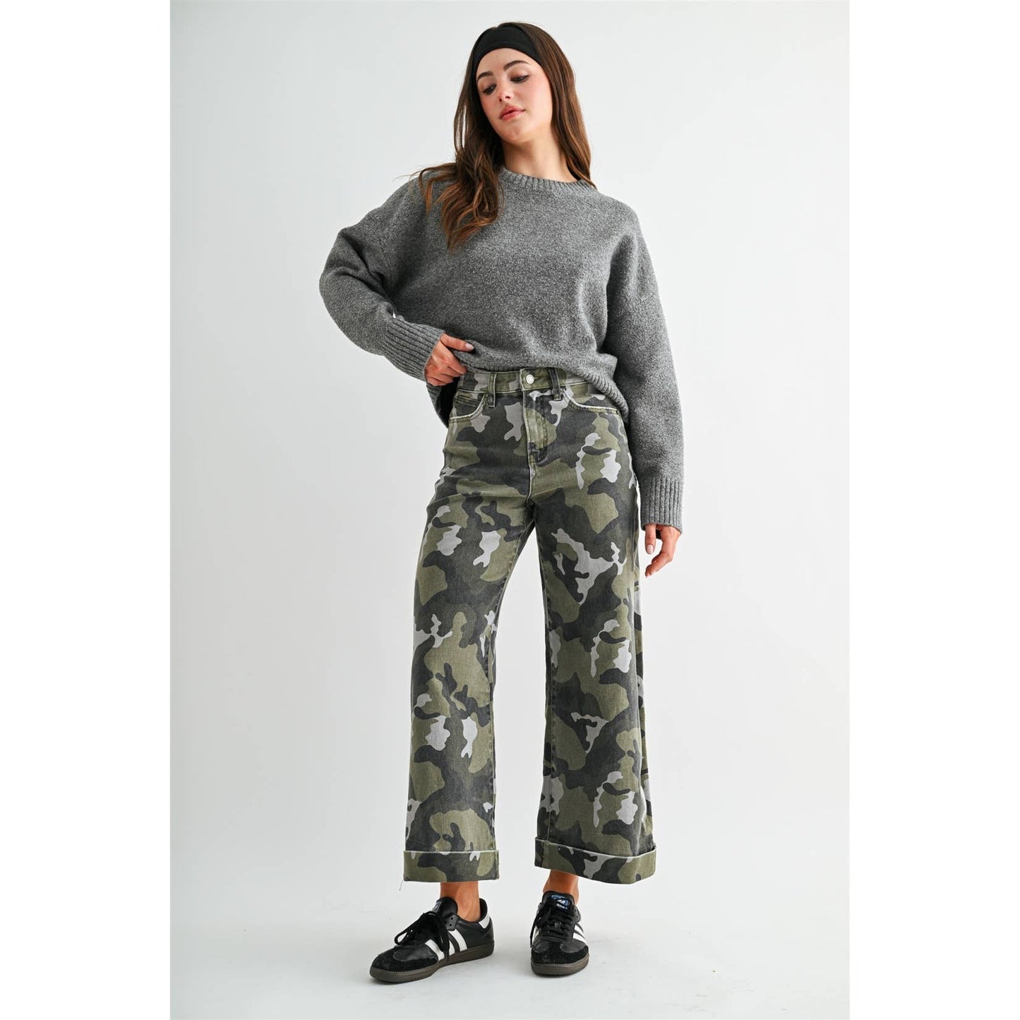 Urban Camo Wide Leg Jeans