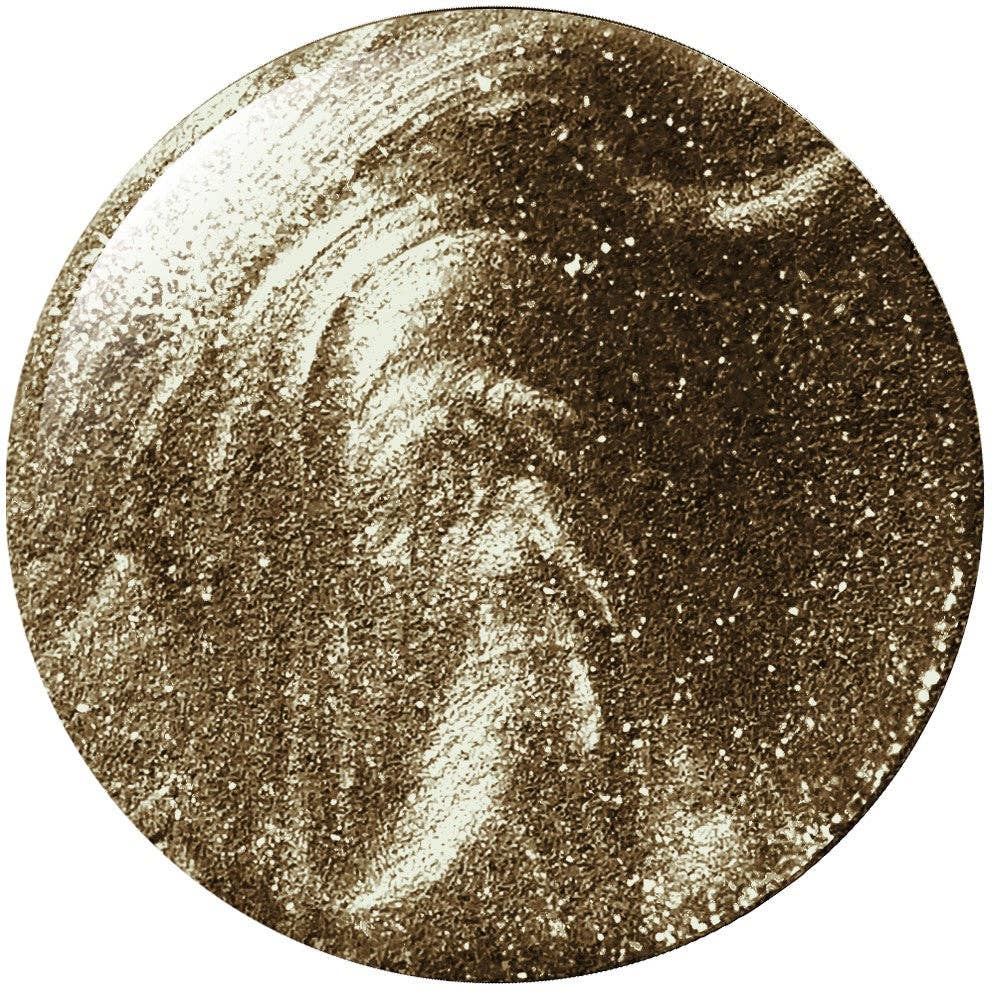 715 Jubilee, Black with Gold Shimmer Nail Polish