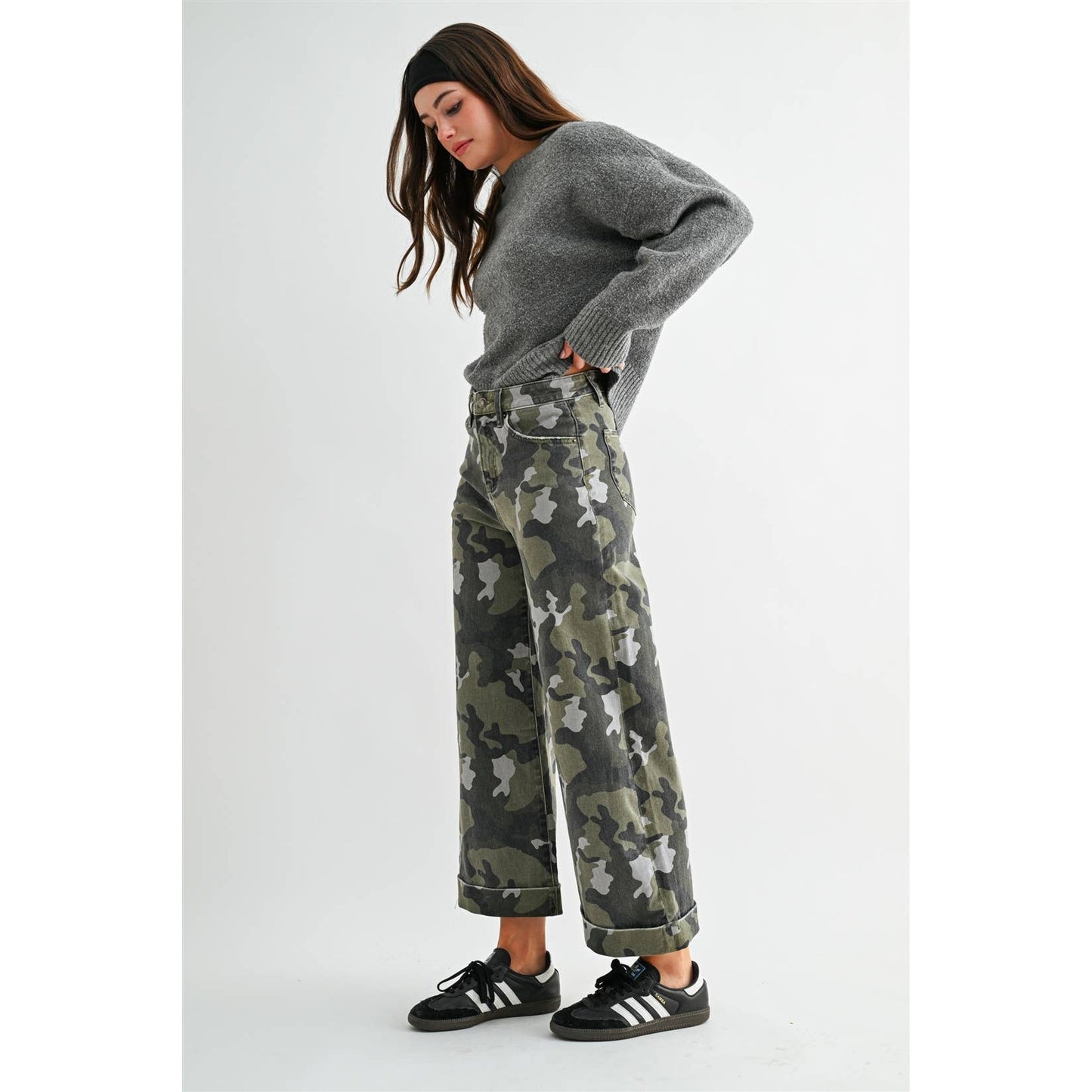 Urban Camo Wide Leg Jeans