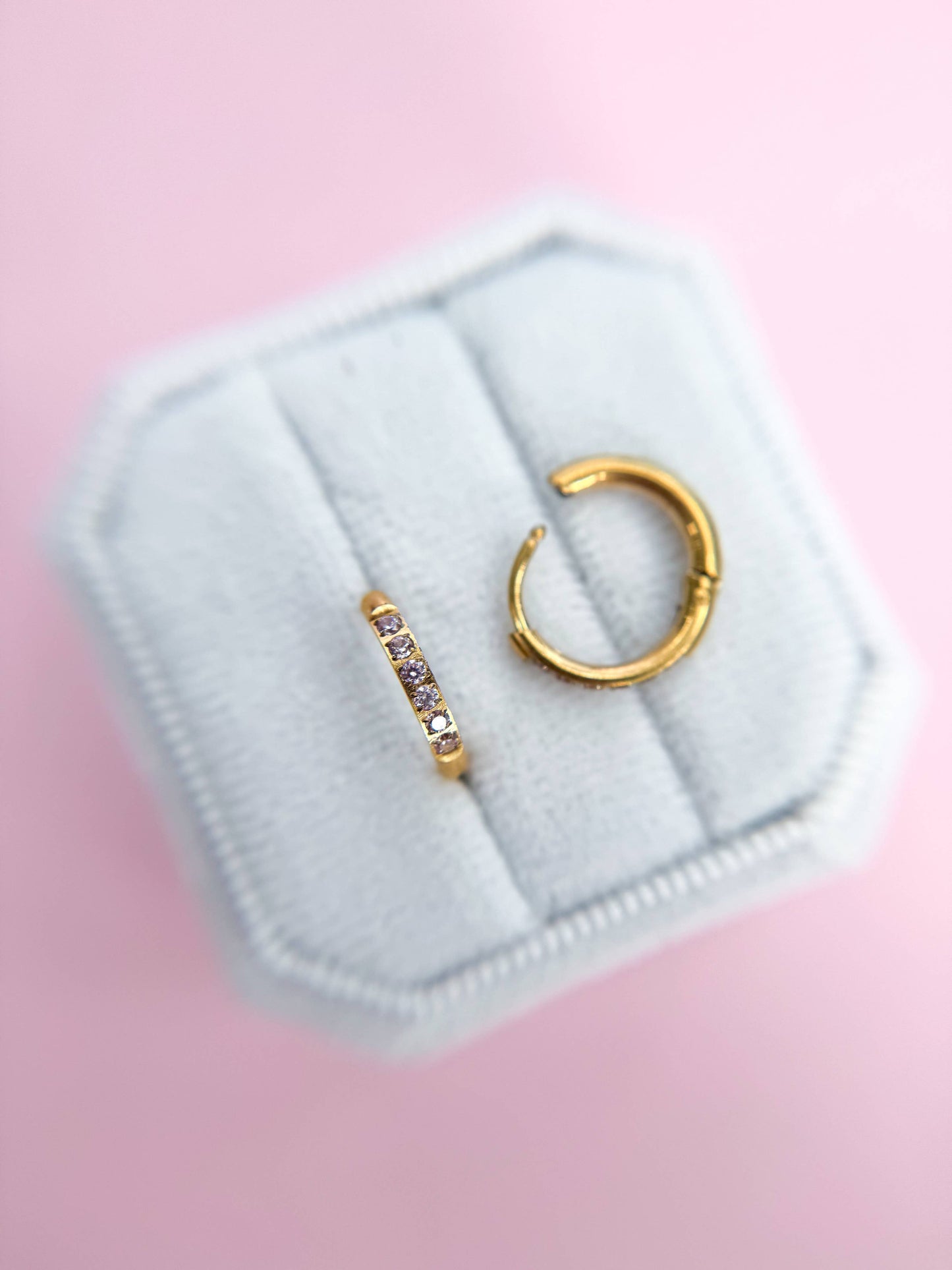 Huggie Hoops: Pink