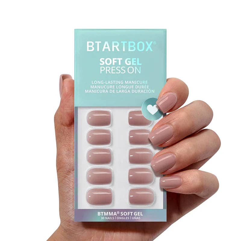 Nude Squoval Fall Press On Nails - Soft Gel Artificial Nails