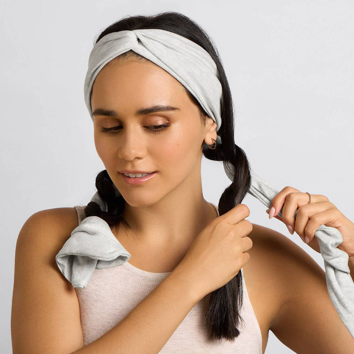 Set & Flow Heatless Curling Headband - Heather Gray