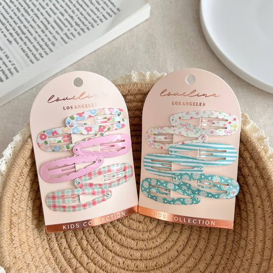 Kids Pastel Snap Hair Clips Set