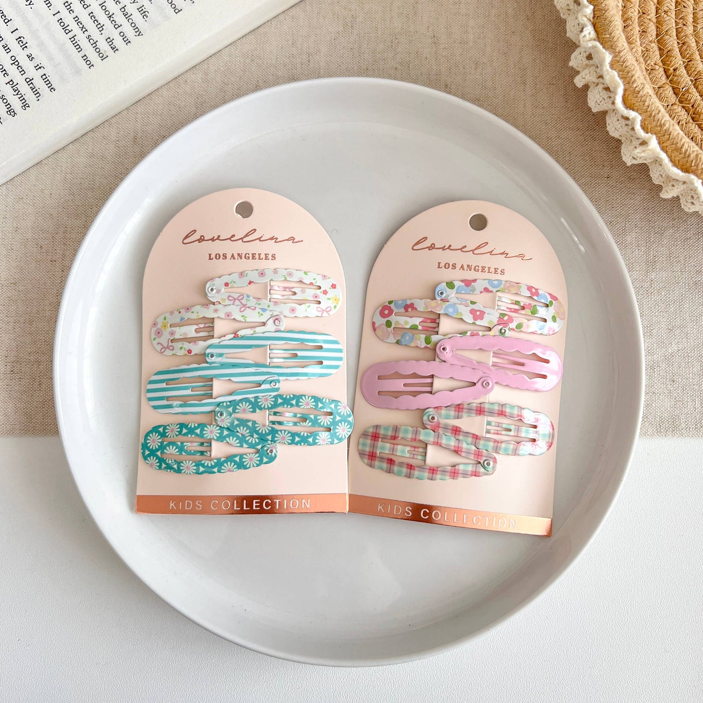 Kids Pastel Snap Hair Clips Set