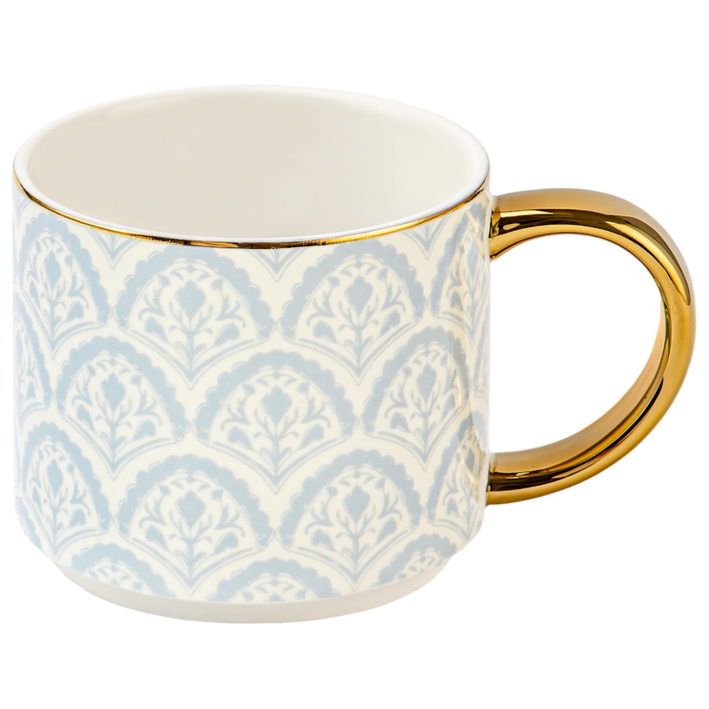 Blue Fan Quilt Coffee Mug