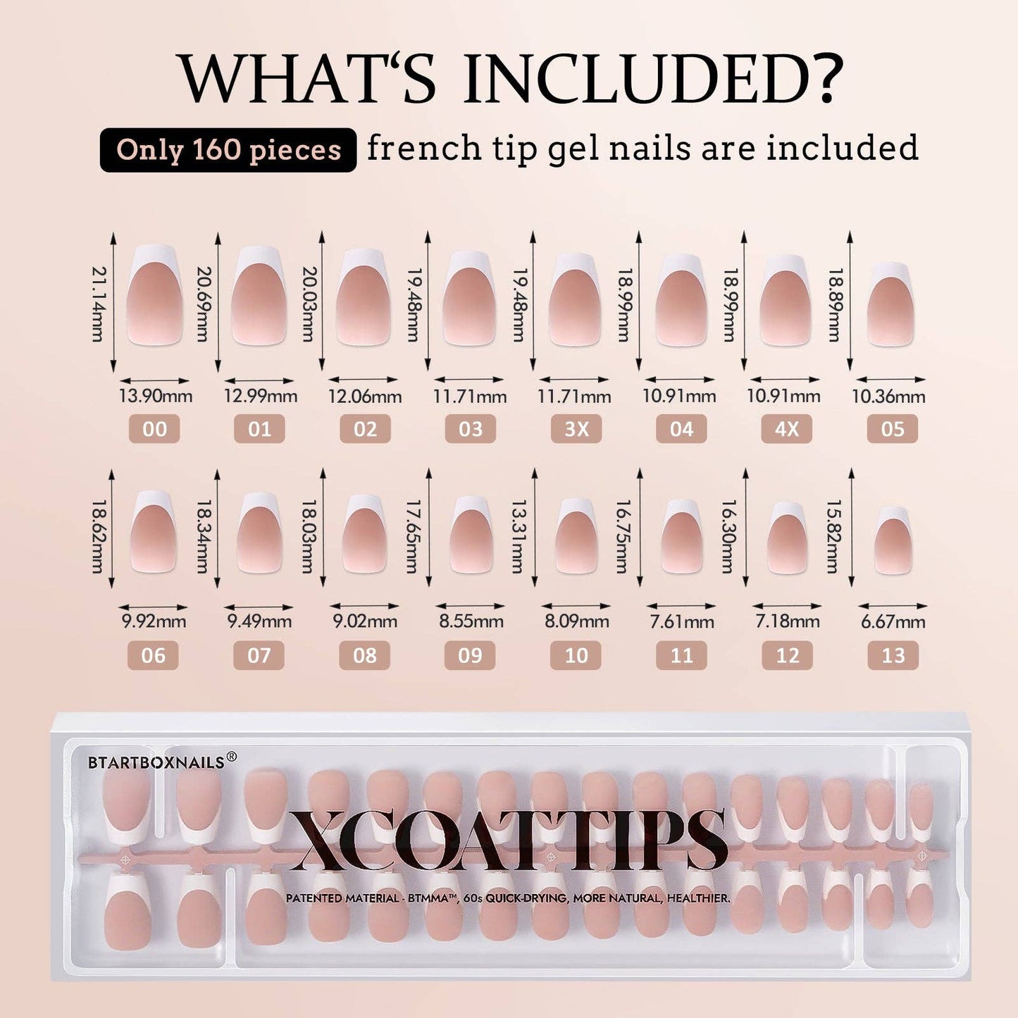 XCOATTIPS® French - Short Coffin: Pink / S