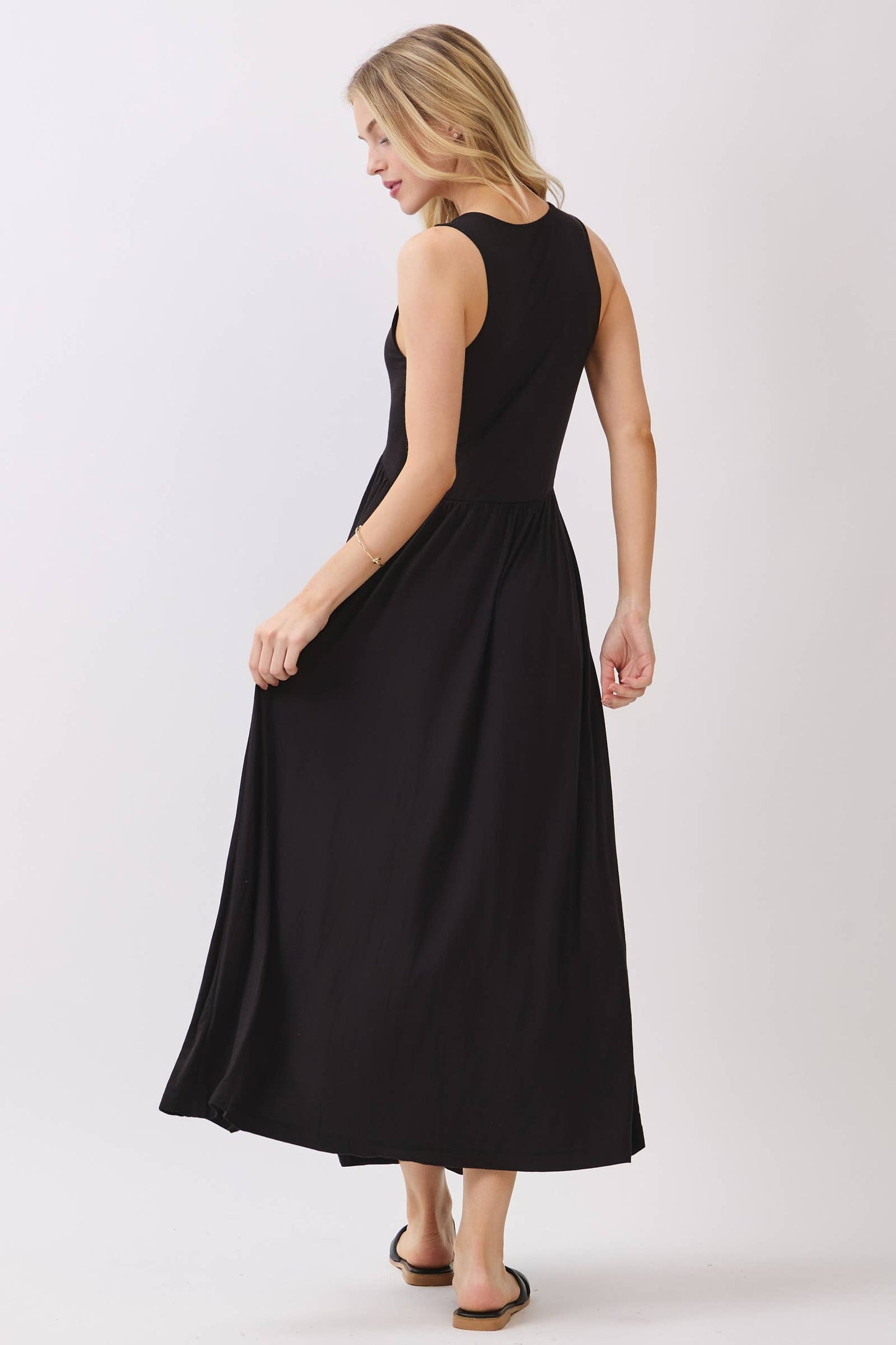 The Midnight Stroll Midi Dress