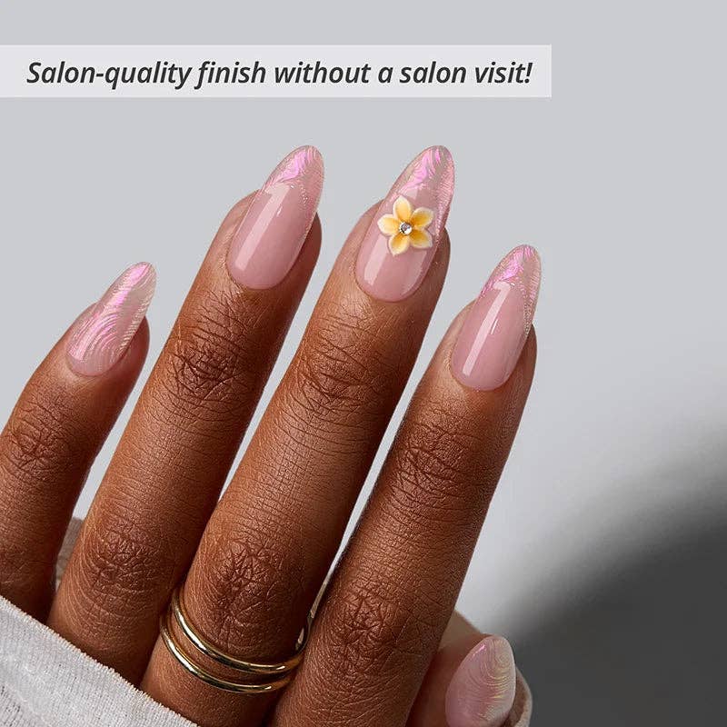 Summer Beach Blue Fake Nails-3D Starfish: Tide Play Pedi