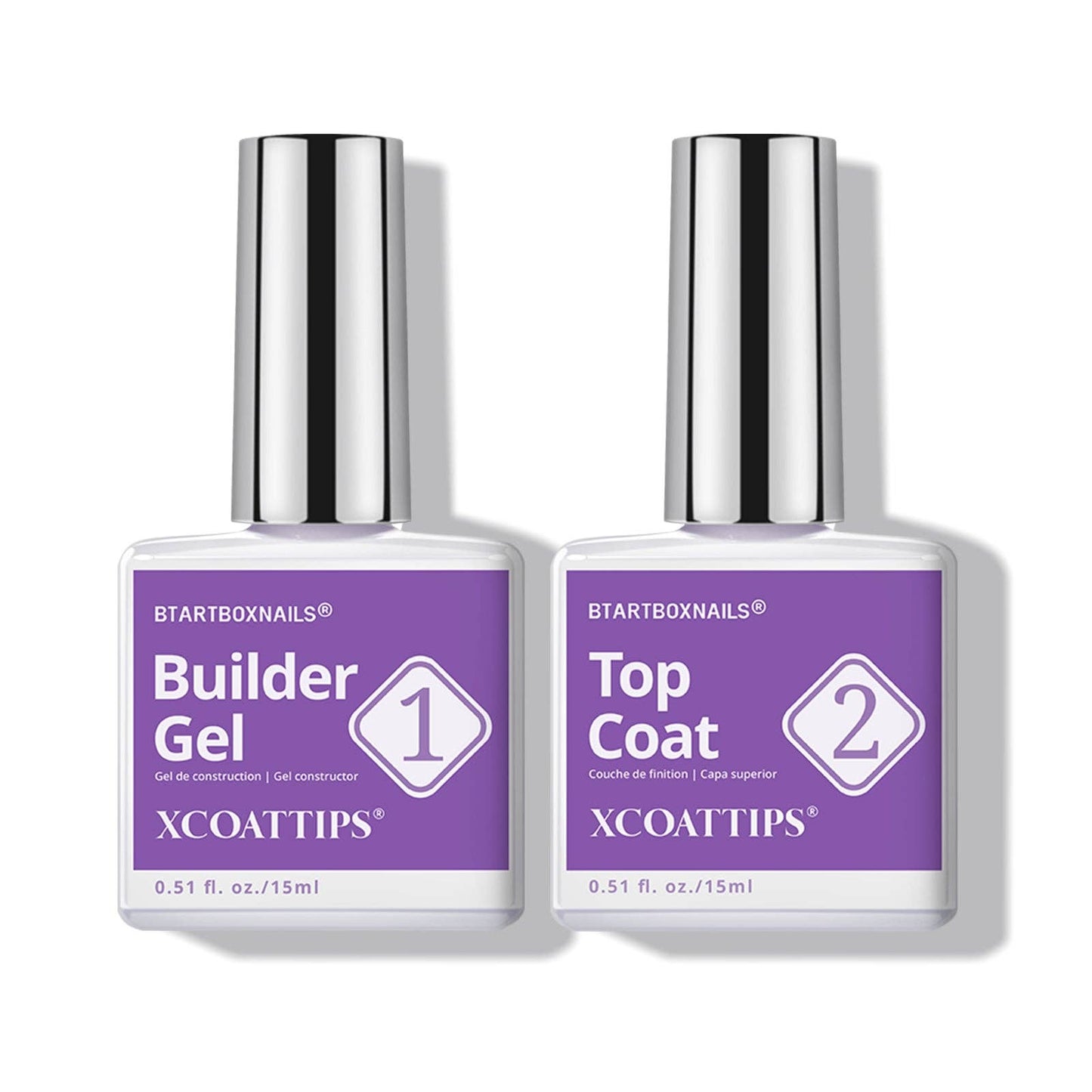 XCOATTIPS French Protecting Duo - Builder Gel + Top Coat Set