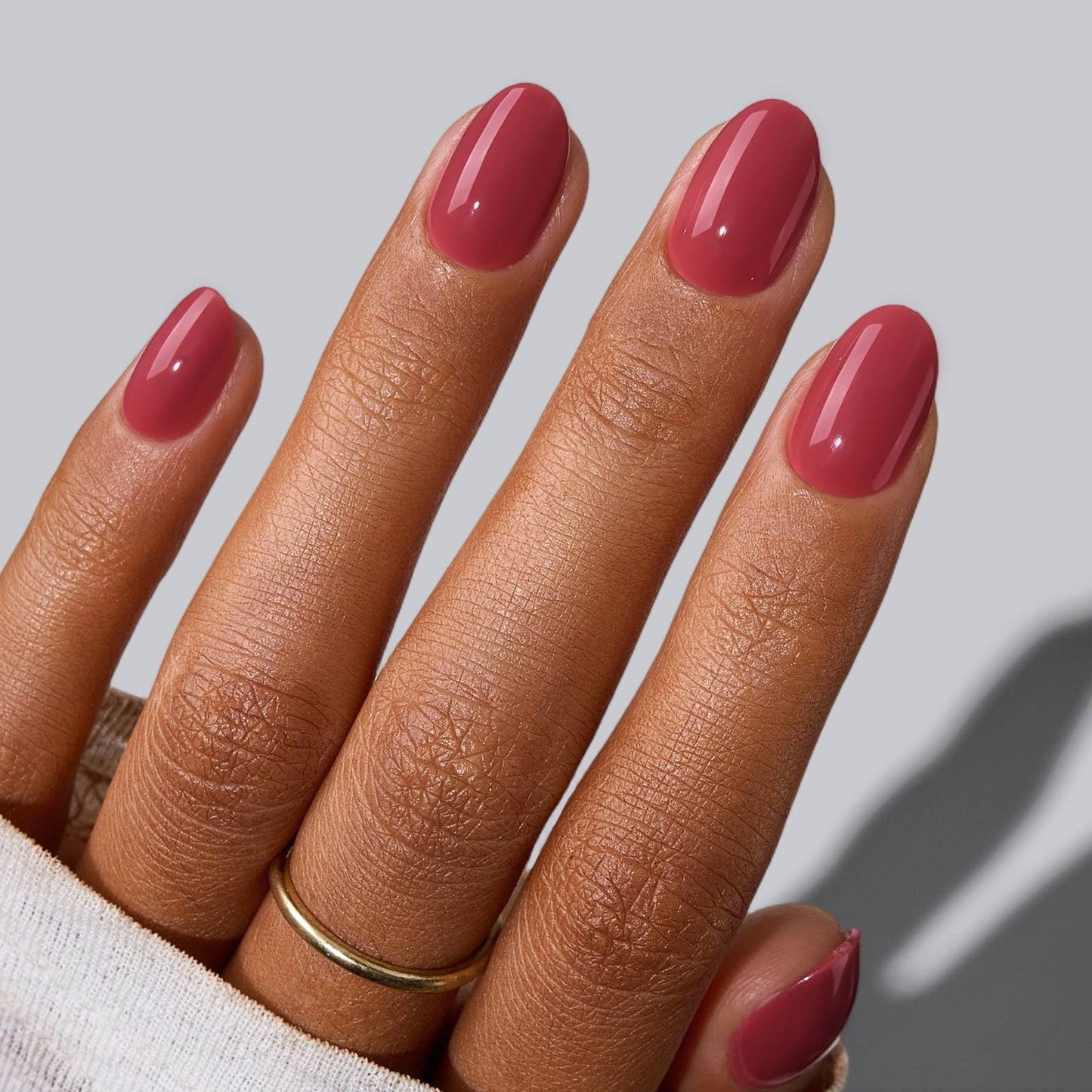 Pink Cat Eye Glossy Almond Nails - French Fake Nails Kit: Main Bestie