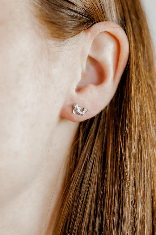 Koi Screwback Stud Earrings