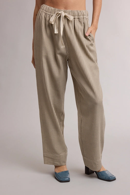 Charcoal & Cream Plaid Pants