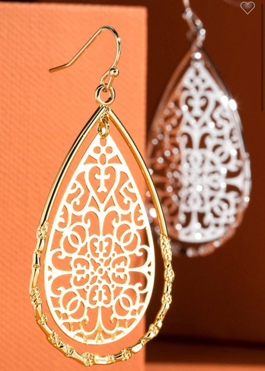 Filigree Teardrop Earrings